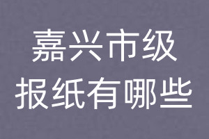 嘉興市級(jí)報(bào)紙有哪些